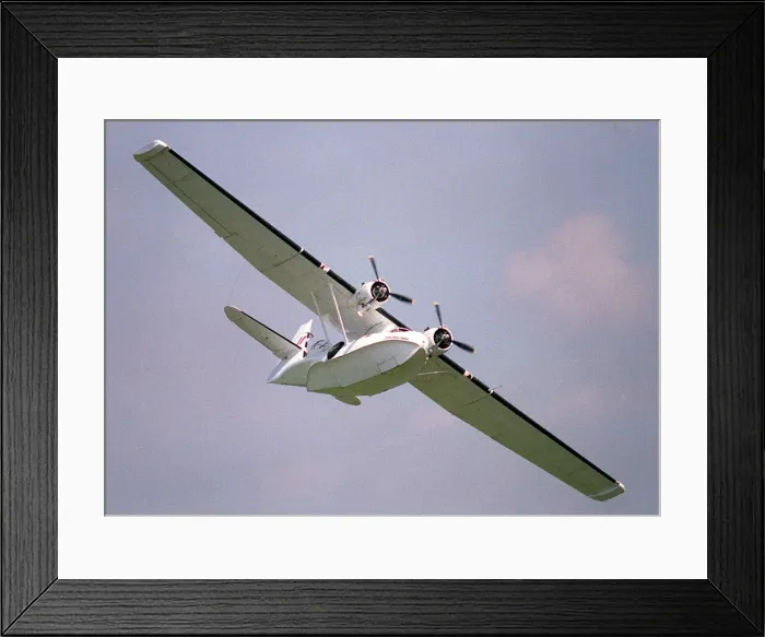 Framed Print : Aircraft Consolidated PYB Catalina Amphibian aircraft Aug 1993 flying