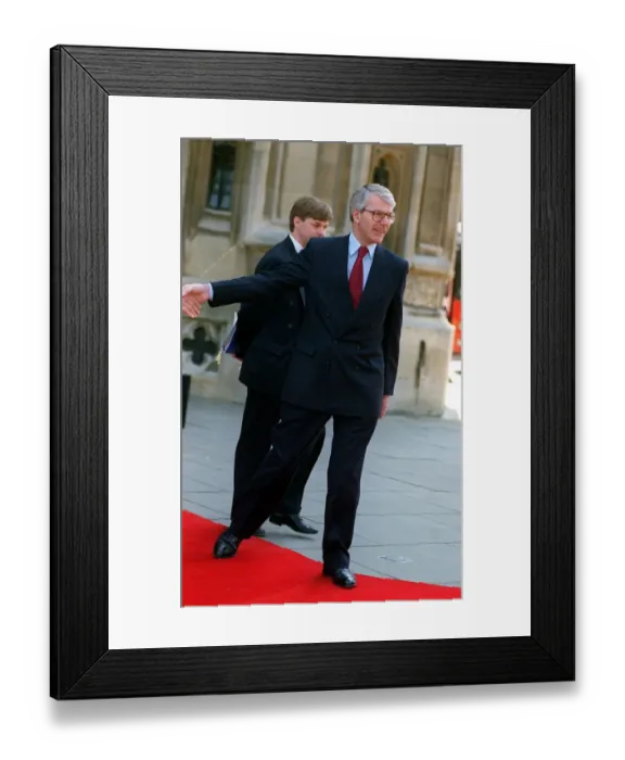 Framed Print : John Major MP Prime Minister who now has to face John Redwood MP in the Conservative Framed Print : John Major MP Prime Minister who now has to face John Redwood MP in the Conservative