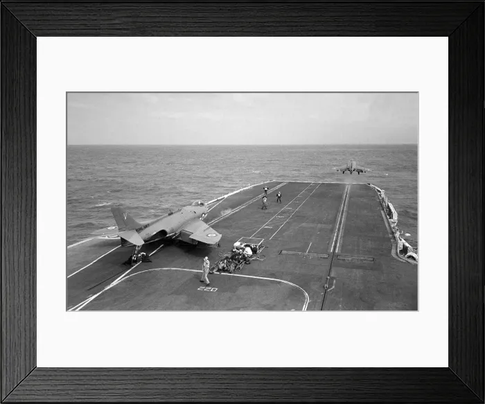 Framed Print : Royal Navy Aircraft Carrier HMS Victorious August 1959 A Fleet Air Arm Supermarine