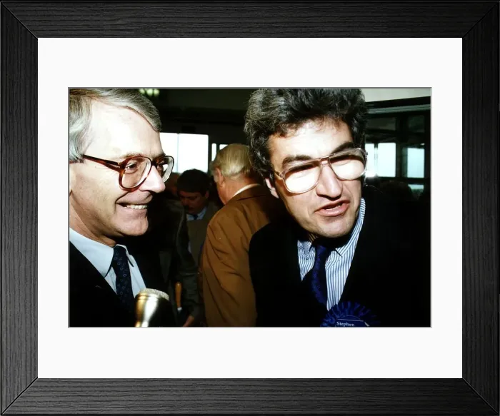 Framed Print : Stephen Milligan late conservative MP with John Major MP Prime Minister Circa 1990 Framed Print : Stephen Milligan late conservative MP with John Major MP Prime Minister Circa 1990