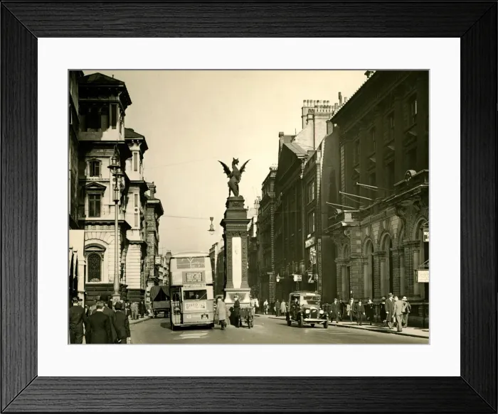 Framed Print : The Temple bar Fleet Street London Street Scene Traffic Bus Framed Print : The Temple bar Fleet Street London Street Scene Traffic Bus