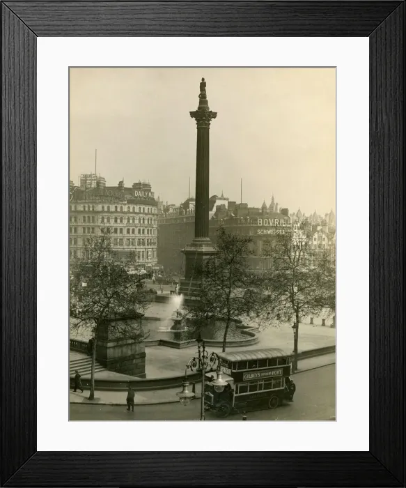 Framed Print : Trafalgar Square circa 1925 London Bus Traffic Fountains Framed Print : Trafalgar Square circa 1925 London Bus Traffic Fountains