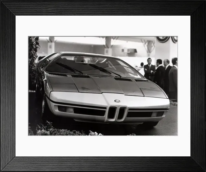 Framed Print : German BMW prototype sports car on their stand at the Paris car show Framed Print : German BMW prototype sports car on their stand at the Paris car show