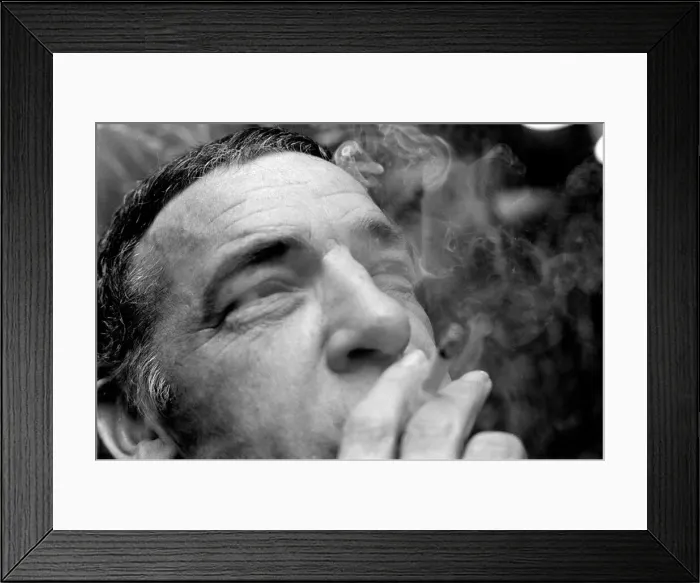 Framed Print : 1960s Jazz performer Buddy Rich, Drummer smoking a cigarette. 13th April 1967 Framed Print : 1960s Jazz performer Buddy Rich, Drummer smoking a cigarette. 13th April 1967