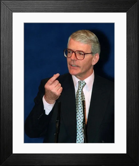 Framed Print : John Major Prime Minister during his speech at the Tory Party Conference 1995 Framed Print : John Major Prime Minister during his speech at the Tory Party Conference 1995