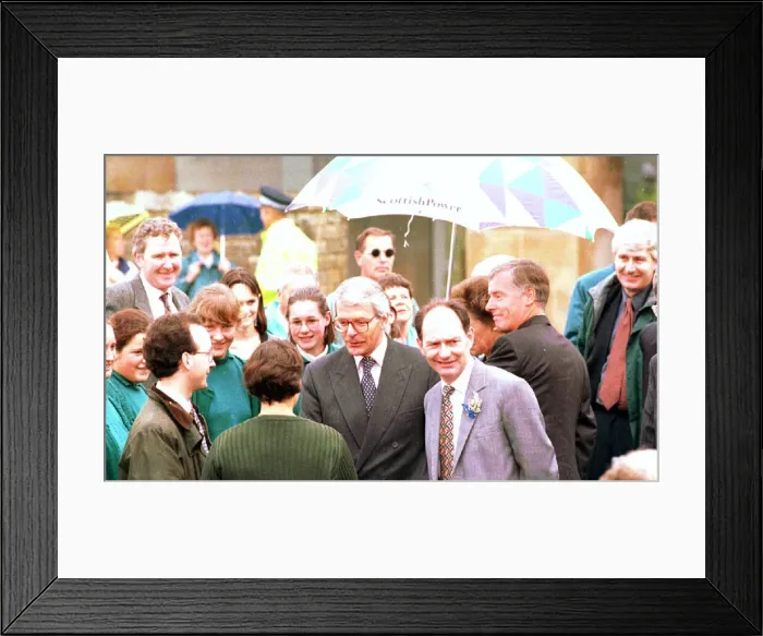 Framed Print : John Major with Michael Forsyth during a visit to St Andrews Scotland Framed Print : John Major with Michael Forsyth during a visit to St Andrews Scotland