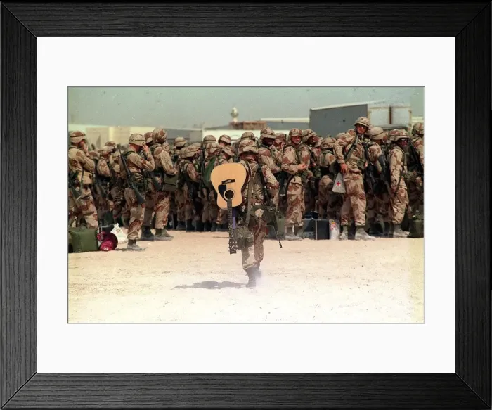 Framed Print : Members of the US 1st Cavalry seen here arriving at Dharan in Saudi Arabia October 1990 Framed Print : Members of the US 1st Cavalry seen here arriving at Dharan in Saudi Arabia October 1990