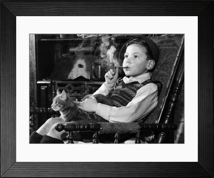 Framed Print : David Hutchinson (6) decides to give up smoking after five years but still enjoys his Framed Print : David Hutchinson (6) decides to give up smoking after five years but still enjoys his
