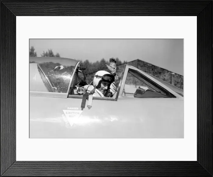 Framed Print : Squadron Leader Neville Duke September 1953 the chief test pilot for Hawker Framed Print : Squadron Leader Neville Duke September 1953 the chief test pilot for Hawker