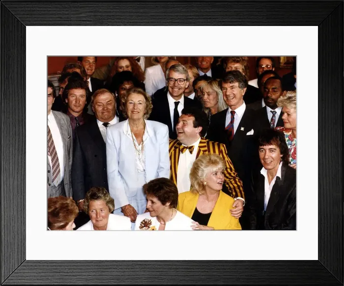 Framed Print : John Major Prime Minister at Downing Street party is joined by numerous celebrities Framed Print : John Major Prime Minister at Downing Street party is joined by numerous celebrities