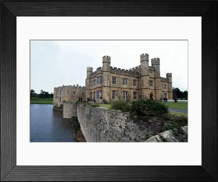 Framed Print : Castles - Leeds Castle Kent -June 1978 Moat Sundial Black Swans River Framed Print : Castles - Leeds Castle Kent -June 1978 Moat Sundial Black Swans River