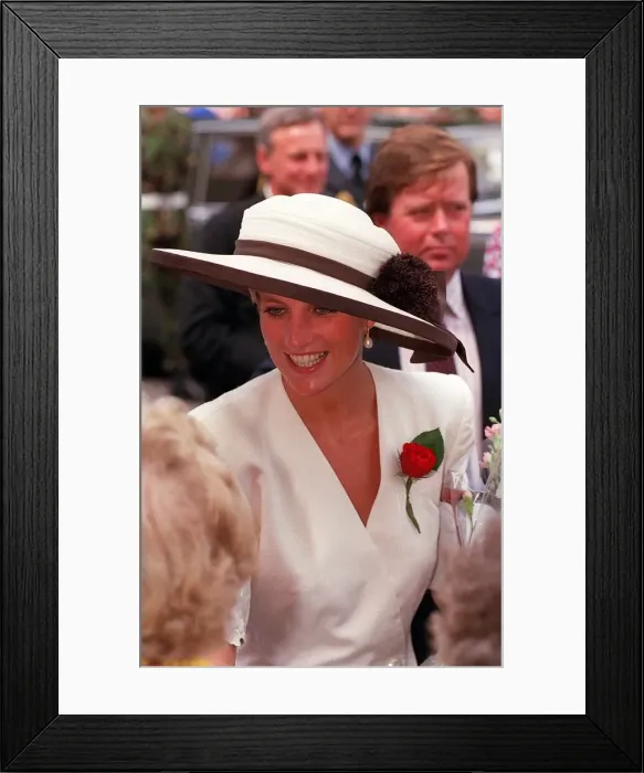 Framed Print : The Princess of Wales at Portsmouth for a ceremony celebrating the safe return of Framed Print : The Princess of Wales at Portsmouth for a ceremony celebrating the safe return of
