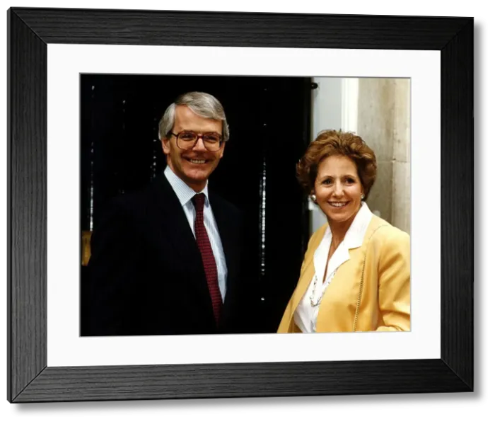 Framed Print : John Major MP with wife Norma outside No 10 Downing Street Circa 1993 Framed Print : John Major MP with wife Norma outside No 10 Downing Street Circa 1993