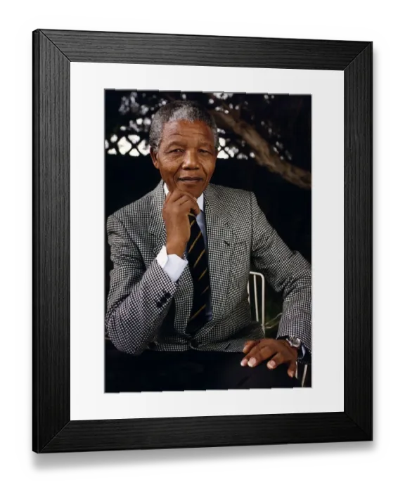 Framed Print : Nelson Mandela South African President