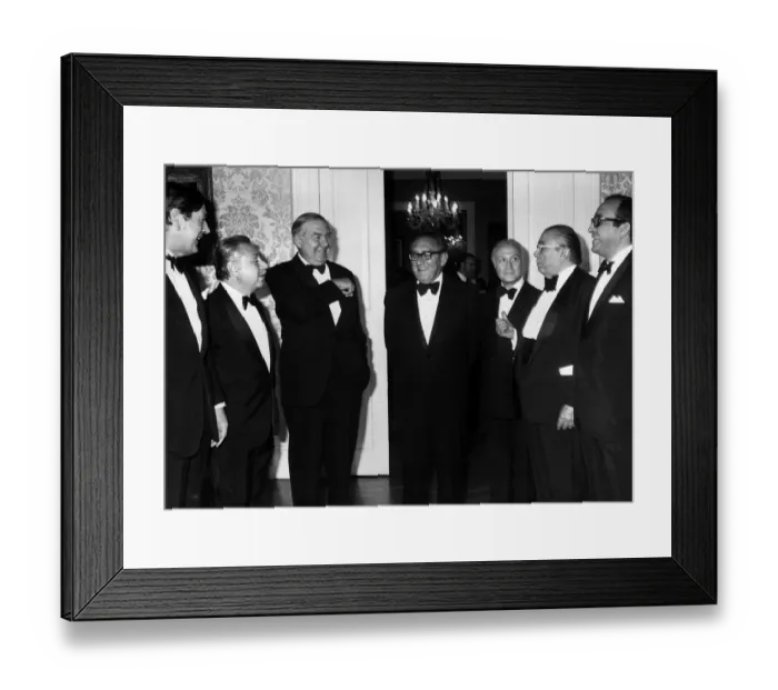 Framed Print : James Callaghan Prime Minister with Henry Kissinger in 10 Downing Street 1976