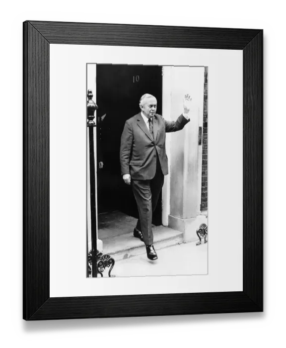Framed Print : Harold Wilson Prime Minister of Britain leaving No. 10 Downing Street 1974 Framed Print : Harold Wilson Prime Minister of Britain leaving No. 10 Downing Street 1974