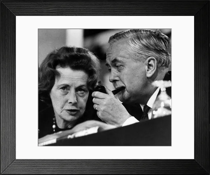 Framed Print : Barbara Castle and Harold Wilson at Labour party conference Framed Print : Barbara Castle and Harold Wilson at Labour party conference