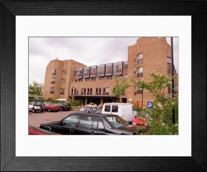 Framed Print : The Royal Brompton Hospital front entrance 1996 Framed Print : The Royal Brompton Hospital front entrance 1996