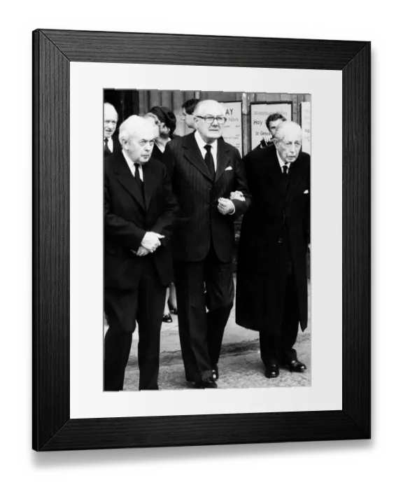 Framed Print : Three former Prime Ministers Harold Wilson James Callaghan