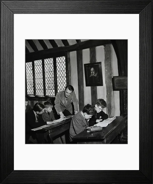Framed Print : Pictures taken at the King Edward the 6th (VI) school at Stratford upon Avon school where