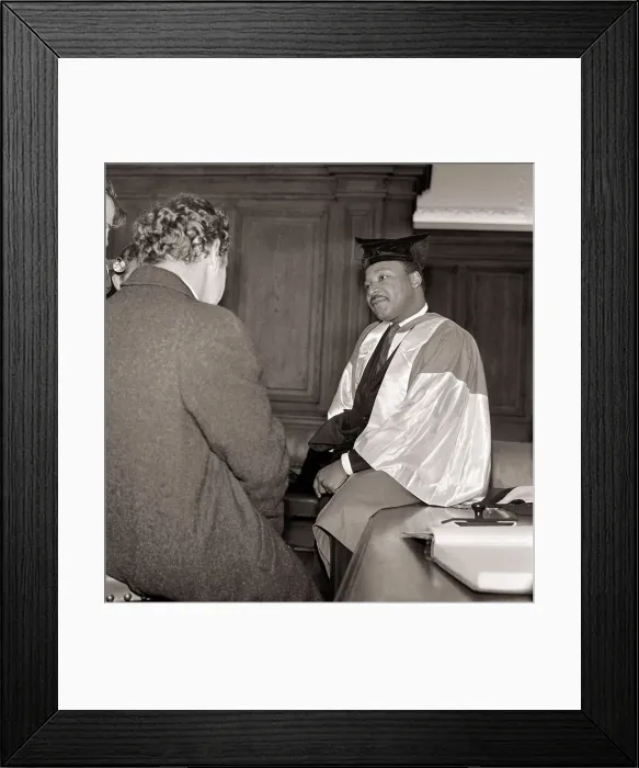 Framed Print : Martin Luther King November 1967, getting a honorary degree at Newcastle University Framed Print : Martin Luther King November 1967, getting a honorary degree at Newcastle University