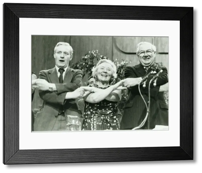 Framed Print : James Callaghan singing Auld Lang Syne at the end of the 1979 Labour Party Conference