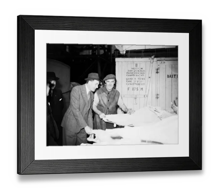 Framed Print : James Callaghan MP tours Cardiff docks August 1951 Framed Print : James Callaghan MP tours Cardiff docks August 1951