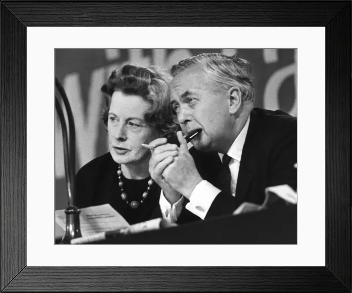 Framed Print : Barbara Castle and Harold Wilson October 1966 at the Labour Party Conference Framed Print : Barbara Castle and Harold Wilson October 1966 at the Labour Party Conference