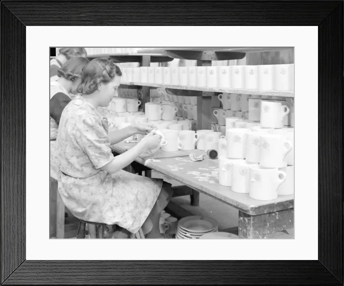 Framed Print : Pottery Worker, circa 1940 Framed Print : Pottery Worker, circa 1940