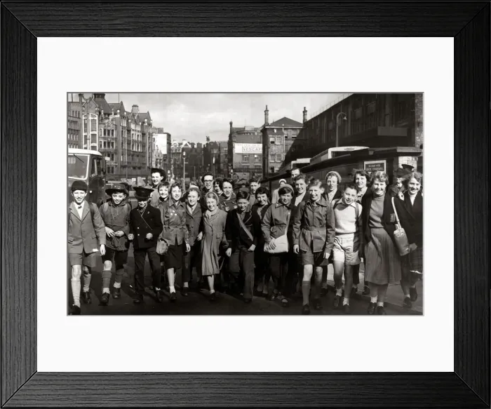 Framed Print : Children walk out of school together after breaking up for their Easter holidays March Framed Print : Children walk out of school together after breaking up for their Easter holidays March