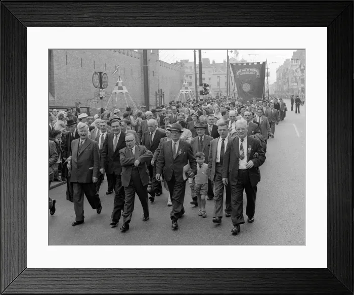 Framed Print : James Callaghan MP July 1958 marches in the South Wales Miners Rally in Framed Print : James Callaghan MP July 1958 marches in the South Wales Miners Rally in