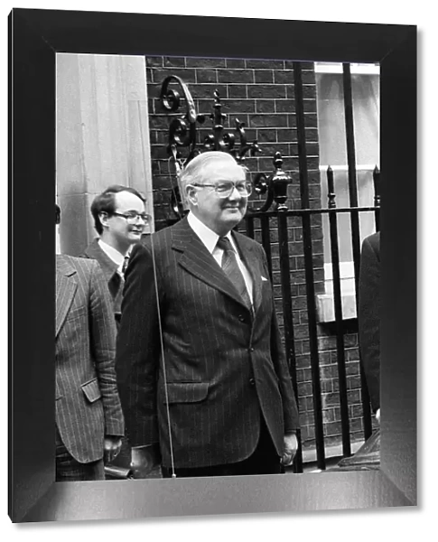 Prime Minister James Callaghan MP March 1979 outside 10 Downing Street