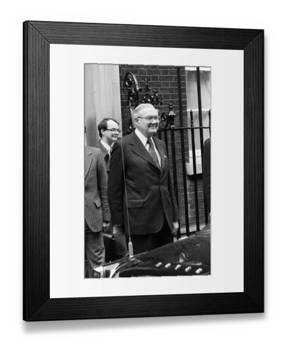 Framed Print : Prime Minister James Callaghan MP March 1979 outside 10 Downing Street Framed Print : Prime Minister James Callaghan MP March 1979 outside 10 Downing Street