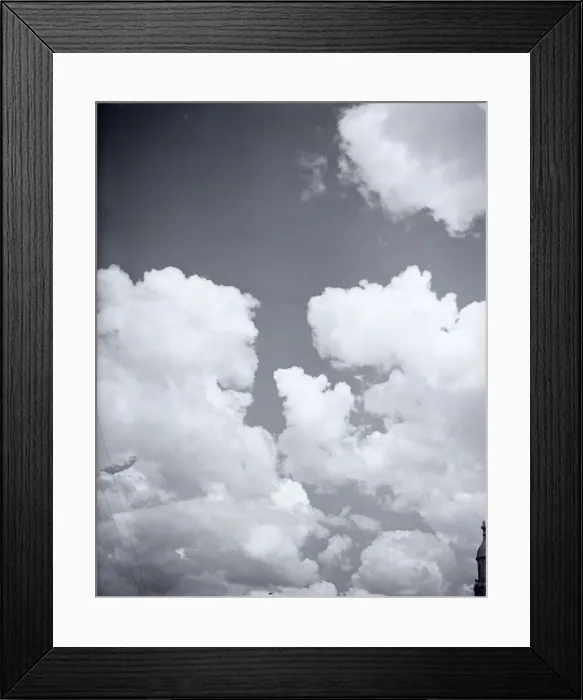 Framed Print : Clouds drift lazily over London on a summeres afternoon in 1941 Framed Print : Clouds drift lazily over London on a summeres afternoon in 1941