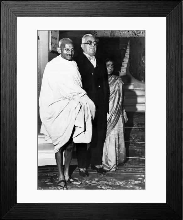 Framed Print : Mahatma Gandhi leader of the anti Imperial movement in India during the 1930s