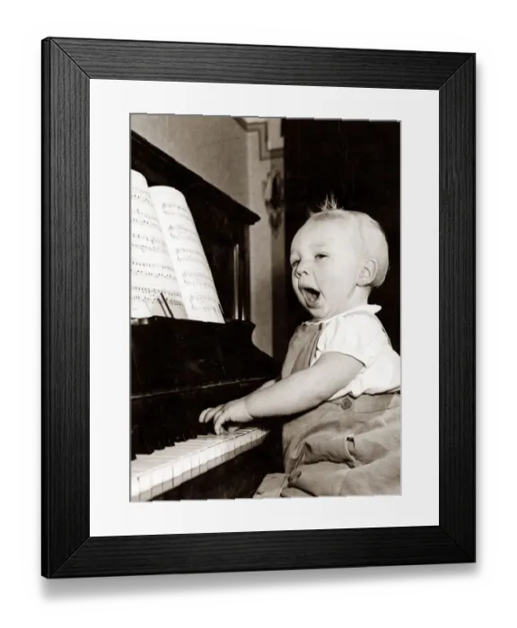 Framed Print : A young Musician during practice, circa 1950 Framed Print : A young Musician during practice, circa 1950