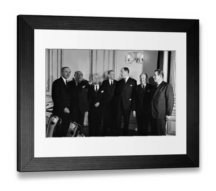 Framed Print : Edward Heath April 1962 Conservative MP at a meeting of the Common market six Framed Print : Edward Heath April 1962 Conservative MP at a meeting of the Common market six