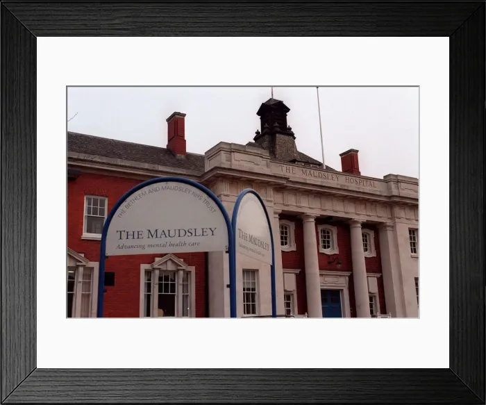 Framed Print : The Maudsley Hospital in South London in November 1998 Framed Print : The Maudsley Hospital in South London in November 1998