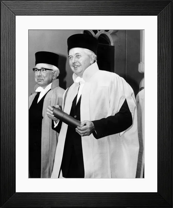 Framed Print : Harold Wilson Prime Minister of Great Britain at the Dome in Brighton to receive a Framed Print : Harold Wilson Prime Minister of Great Britain at the Dome in Brighton to receive a