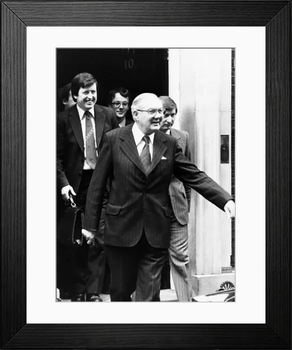 Framed Print : James Callaghan British Prime Minister leaving No 10 Downing Street 1979