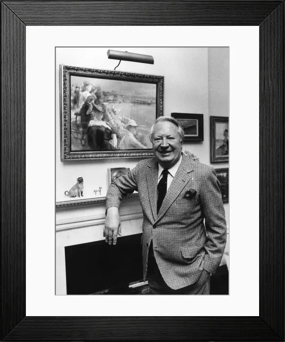 Framed Print : Edward Heath former Conservative Prime Minister at his home in Victoria