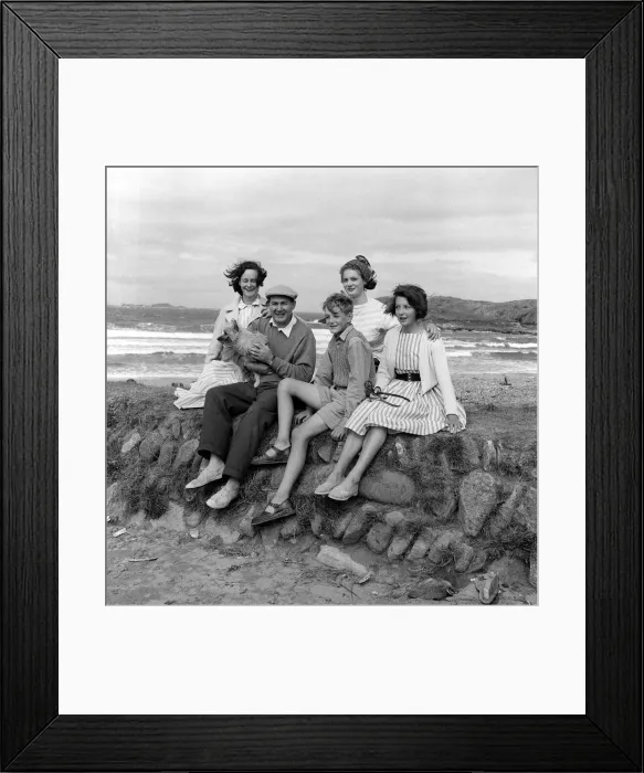 Framed Print : James Callaghan MP on Holiday August 1957 in St Davids, Pembrokeshire with family wife Framed Print : James Callaghan MP on Holiday August 1957 in St Davids, Pembrokeshire with family wife