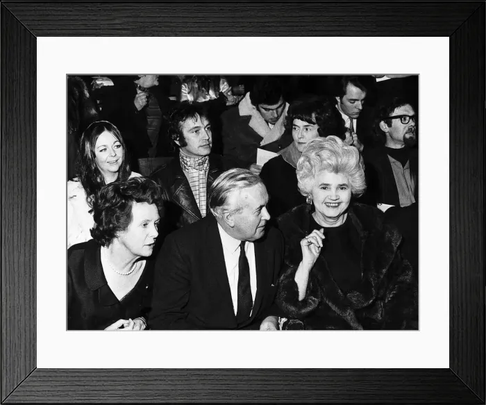Framed Print : Harold Wilson the Prime Minister at the performance of Hamlet with his wife Mary (L) Framed Print : Harold Wilson the Prime Minister at the performance of Hamlet with his wife Mary (L)