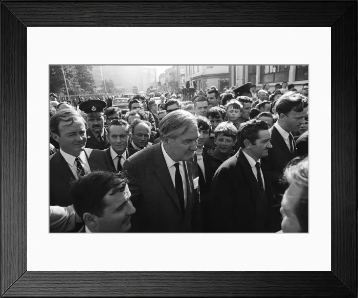 Framed Print : James Callaghan Aug 1969 visit to Belfast, tour of The Falls area Framed Print : James Callaghan Aug 1969 visit to Belfast, tour of The Falls area