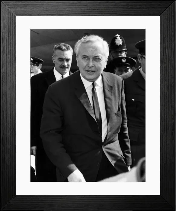Framed Print : Harold Wilson Prime Minister at Heathrow Airport 1969 Framed Print : Harold Wilson Prime Minister at Heathrow Airport 1969