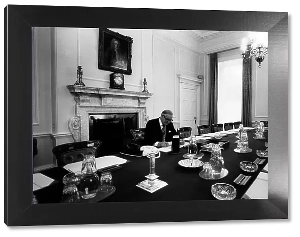 James Callaghan Labour Prime Minister in the Cabinet Room at 10 Downing Street 1979
