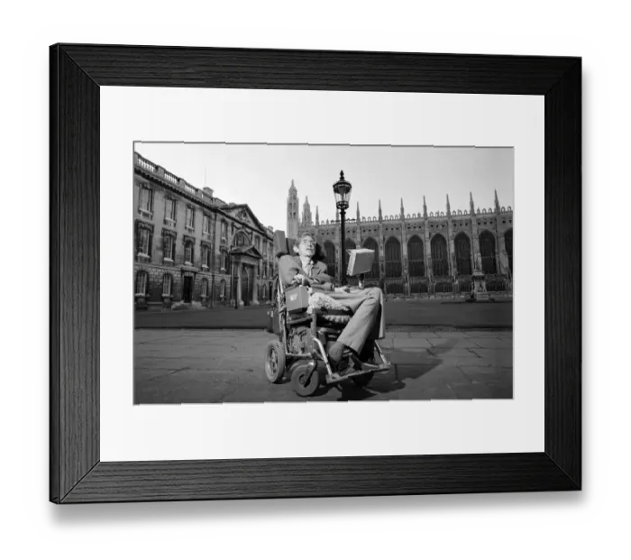 Framed Print : Dr Stephen Hawking Physics professor and author at Cambridge University