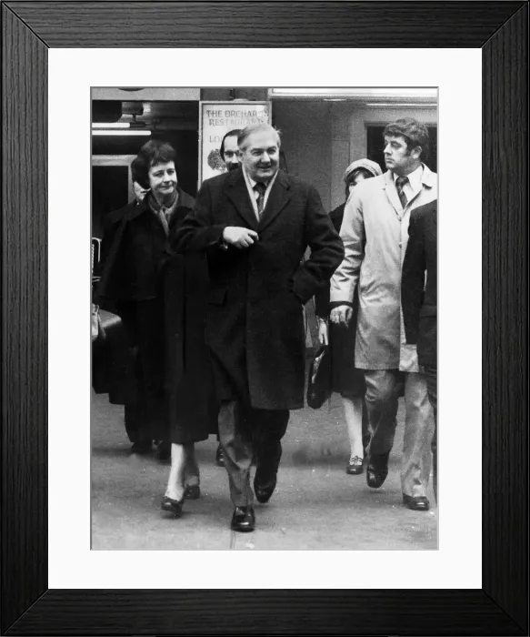 Framed Print : James Callaghan MP Prime Minister seen here with his wife 1977 Framed Print : James Callaghan MP Prime Minister seen here with his wife 1977