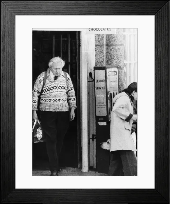 Framed Print : Harold Wilson Prime Minister on holiday 1975