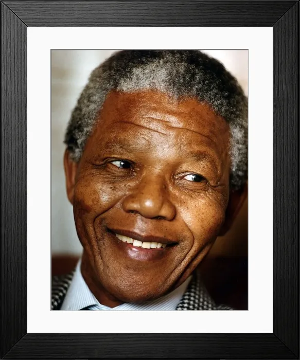 Framed Print : Nelson Mandela African premier 1996